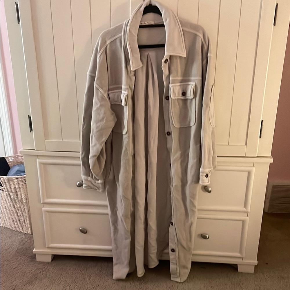 Free People Cream Utility Jacket